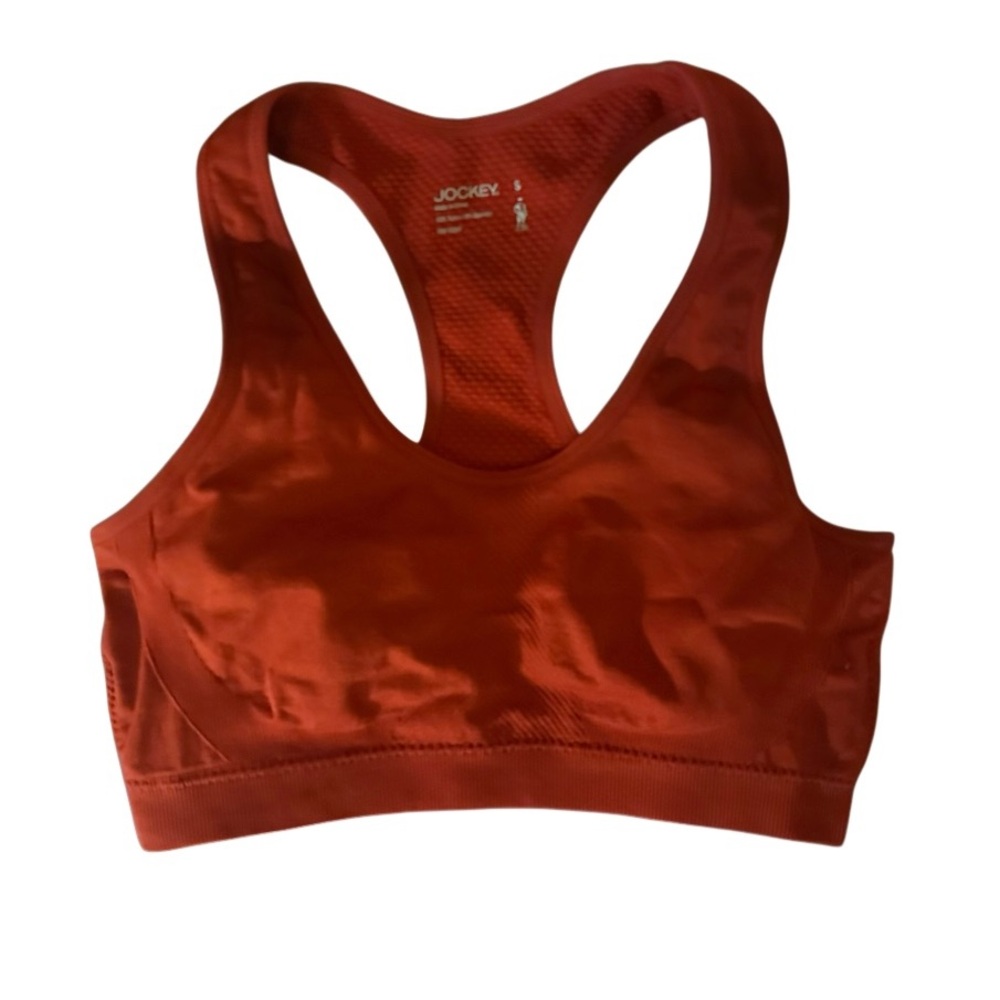 NWOT Jockey Burnt Orange Room for Adding Removable Padding Sports Bra Small
